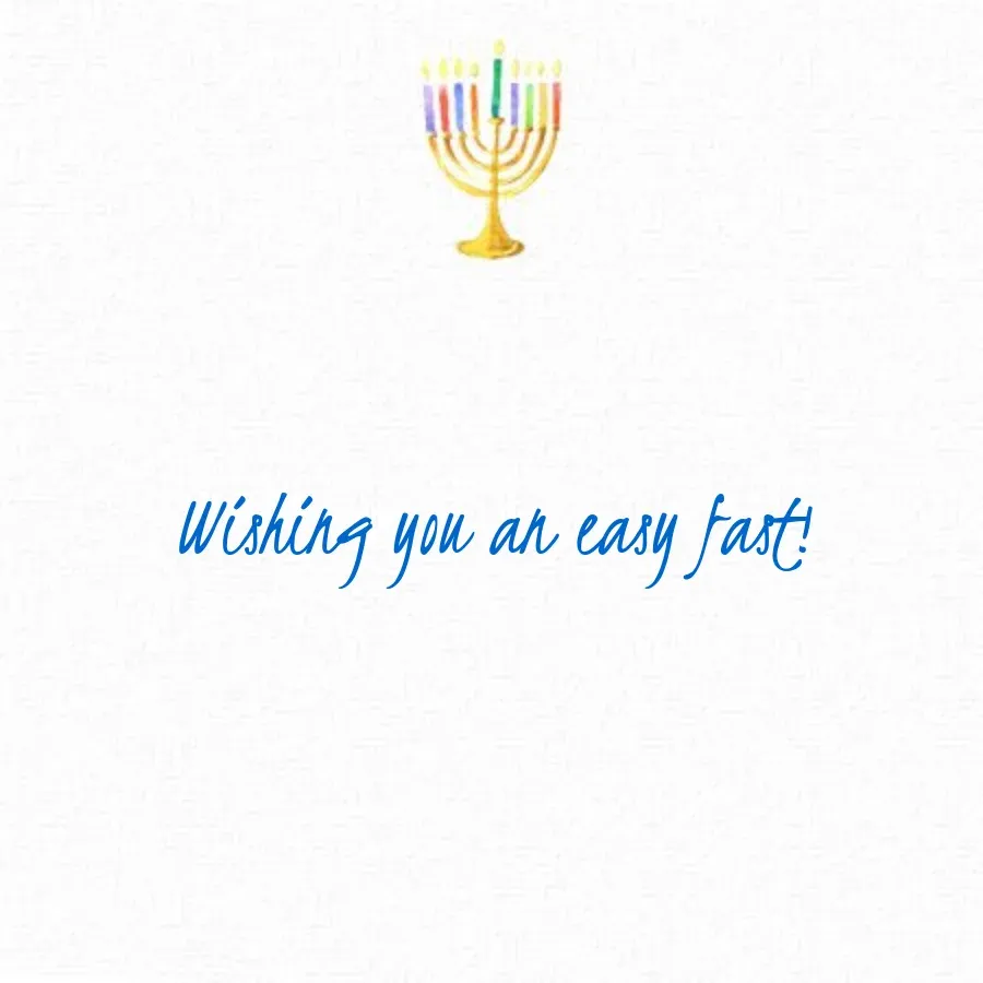 Bright Menorah card inside right