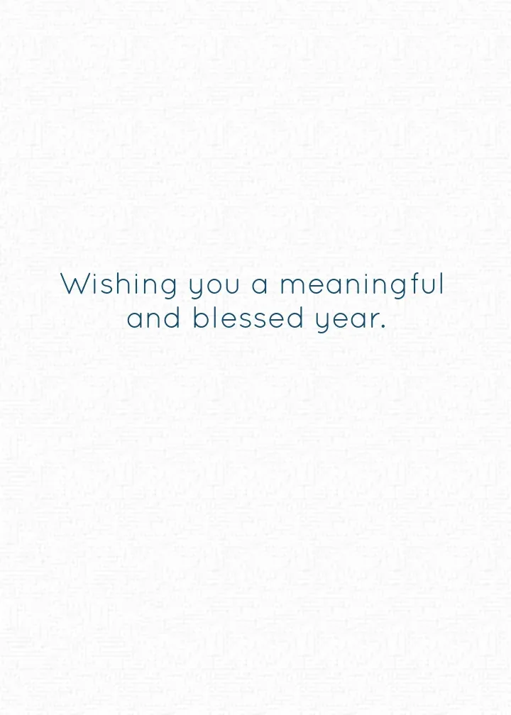 Yom Tov card inside right