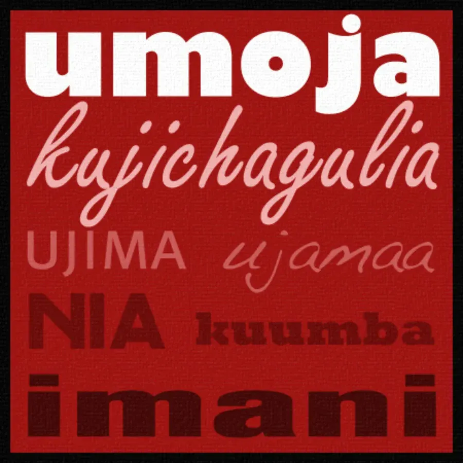 The Principles of Kwanzaa card front