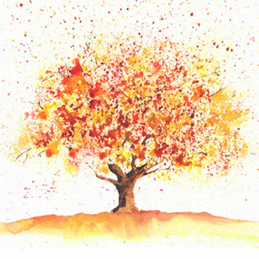Fall Equinox Tree card front