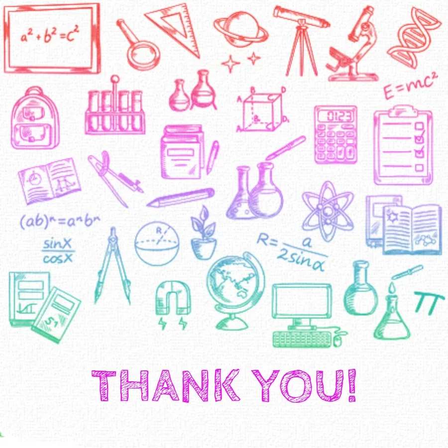 Teacher Doodle Thank You card front