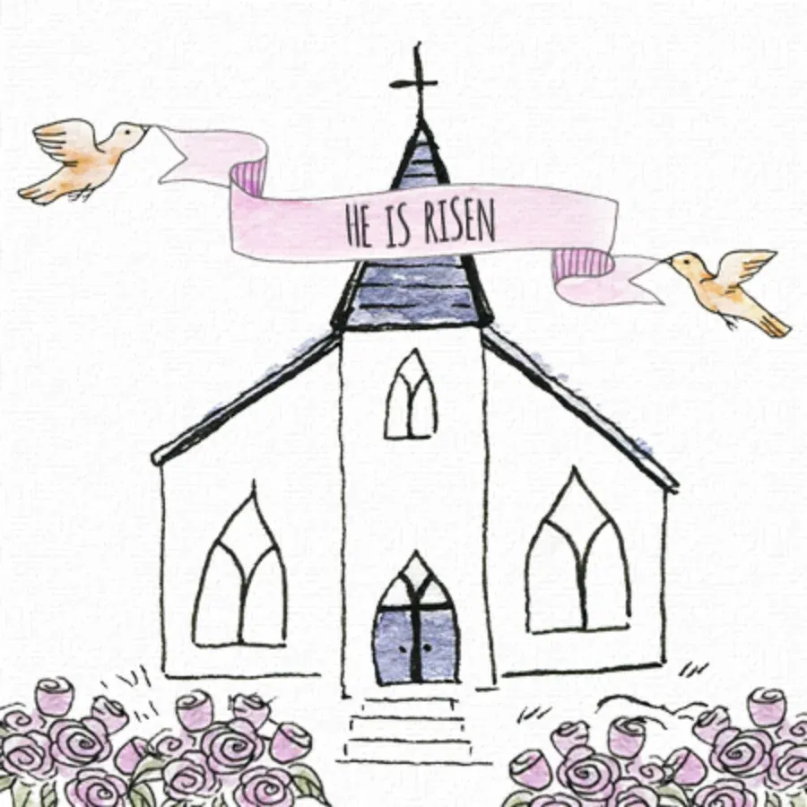Easter Church card front