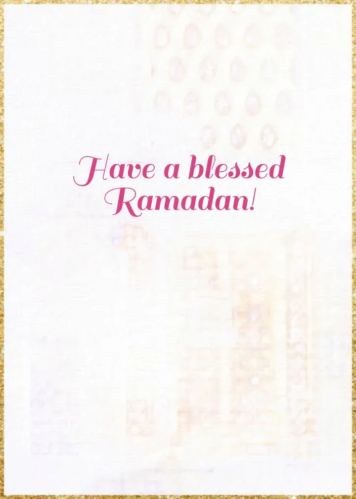 Ramadan Mubarak card inside right