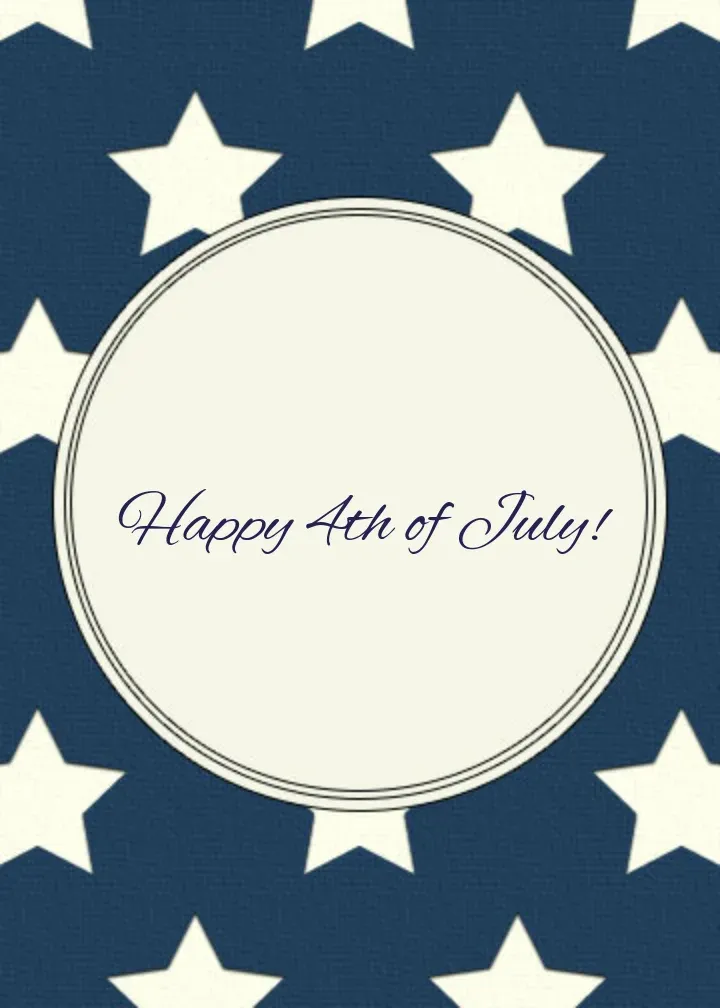 July Fourth Stars card front