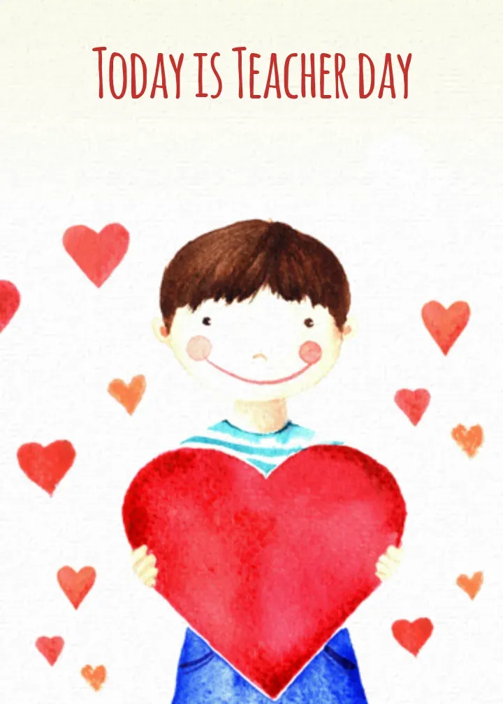 Teacher Heart card front