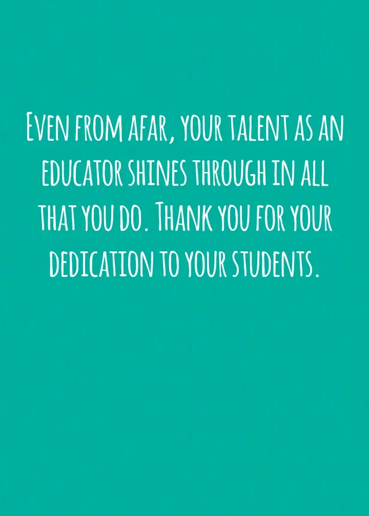 Amazing Educator card inside right