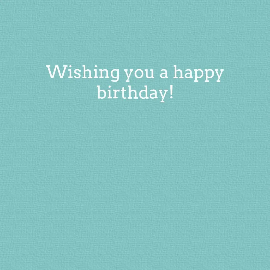 Kids Birthday Photo card inside right