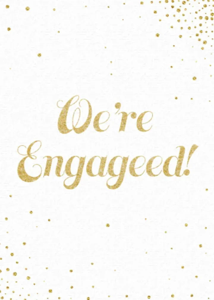 Engagement Dots card front