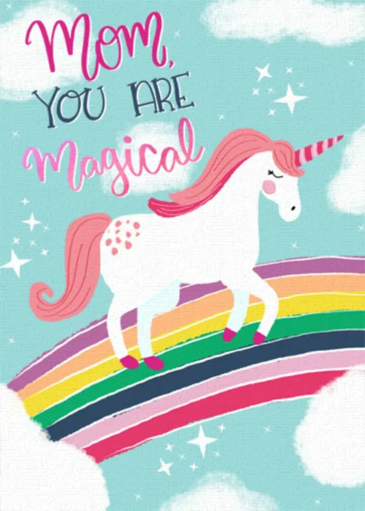 Unicorn Mom card front