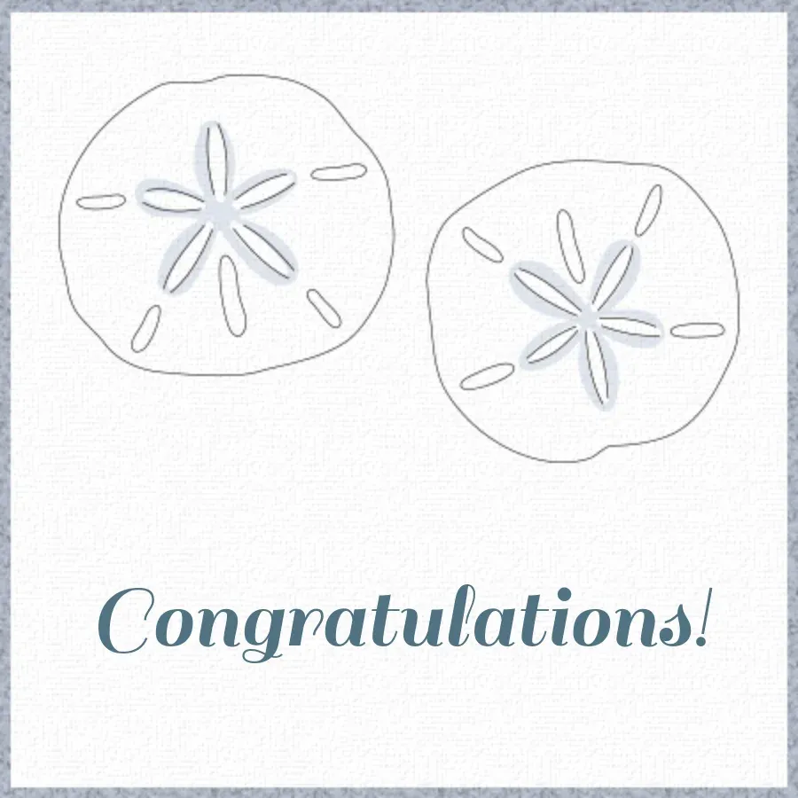 Wedding Sand Dollar card front