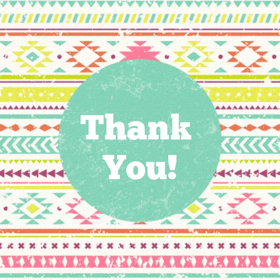 Colorful Teacher Thanks card front