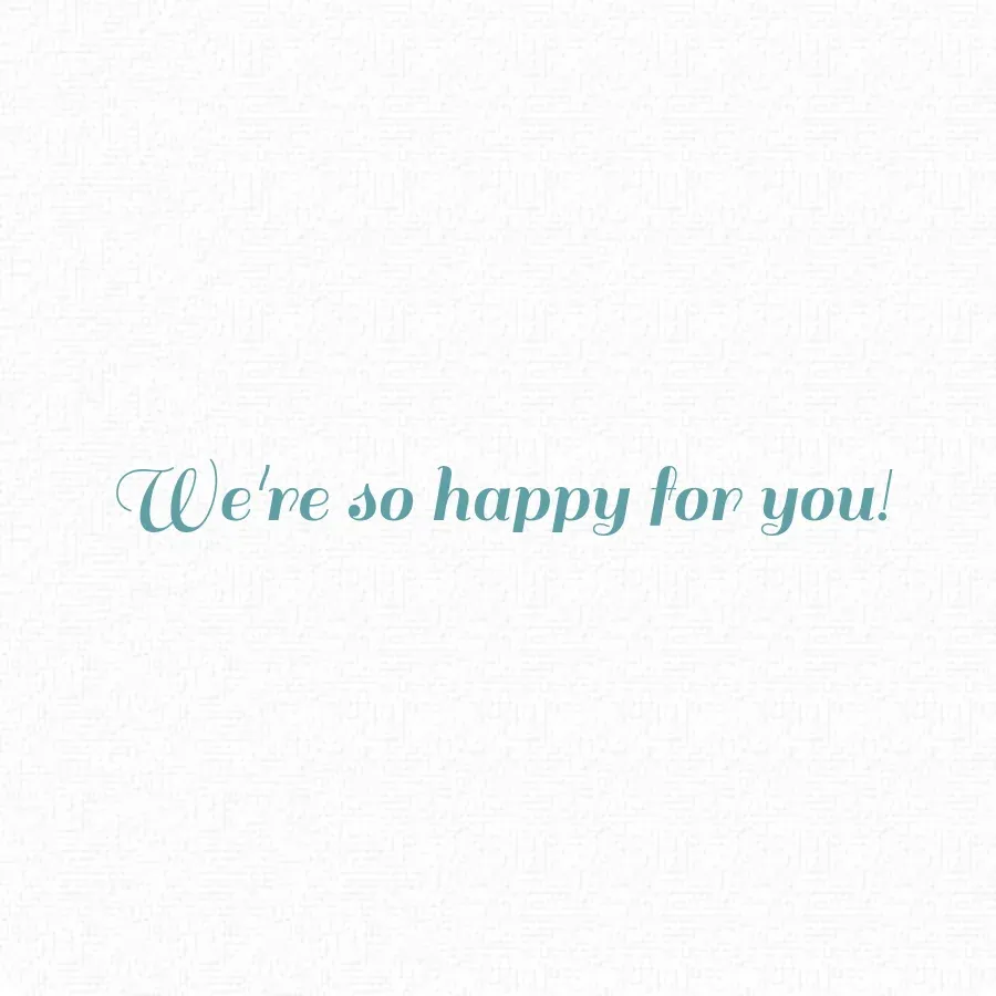 Wedding Congratulations card inside right