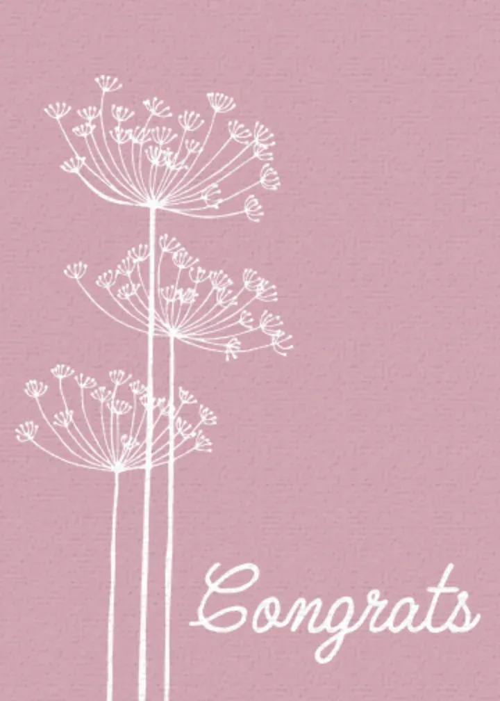 Dandelion Wedding Congrats card front