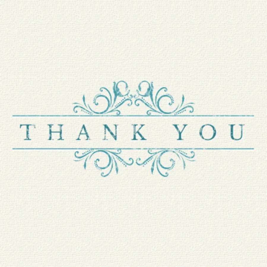 Thank You Linen card front