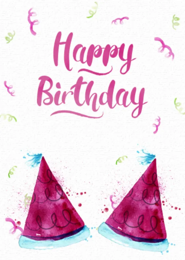 Belated Party Hats card front