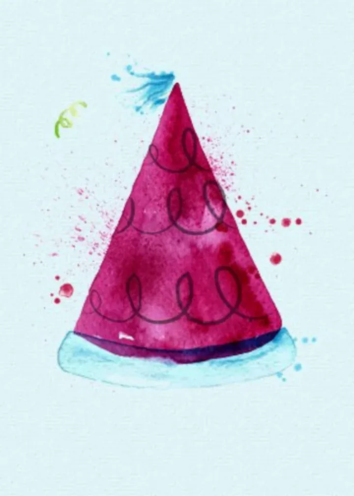 Belated Party Hats card inside left