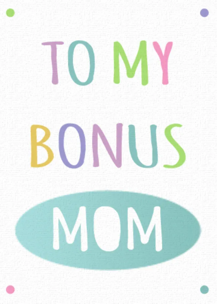 Bonus Mom card front
