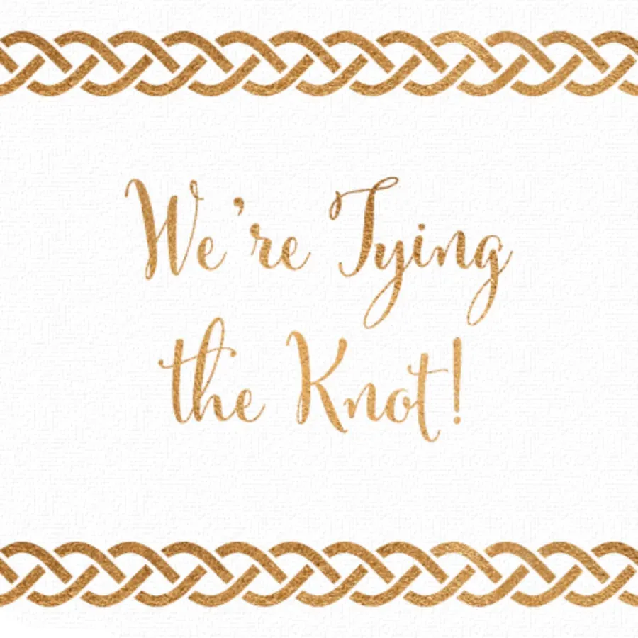 Engagement Tying the Knot card front