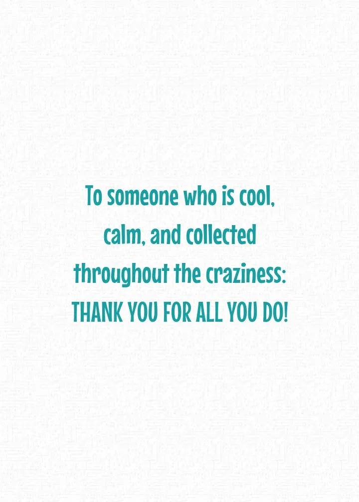 Boss's Day Thank You Keyboard card inside right