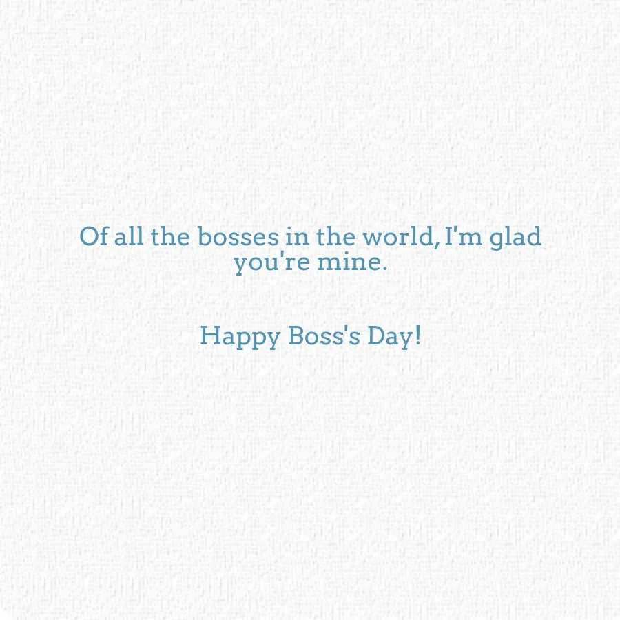 World's Best Boss card inside right