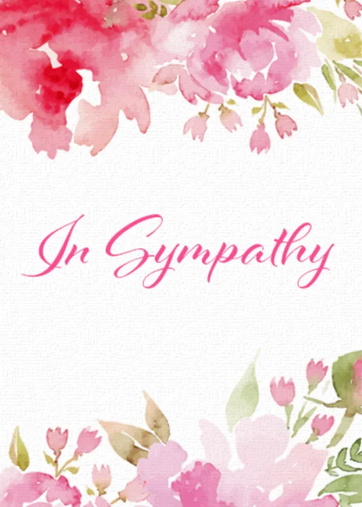 In Sympathy Floral card front