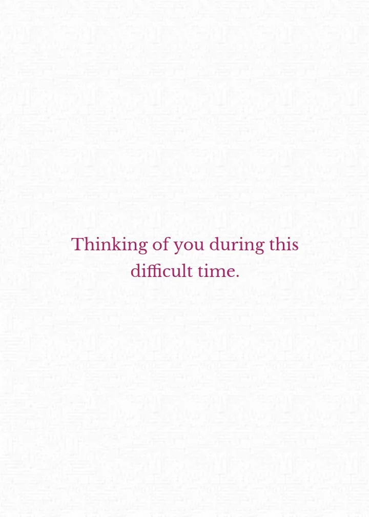 In Sympathy Floral card inside right