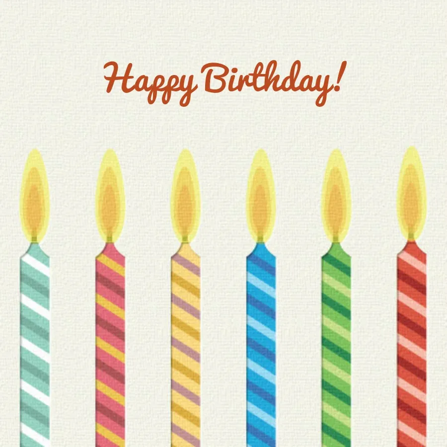 Striped Candles card front