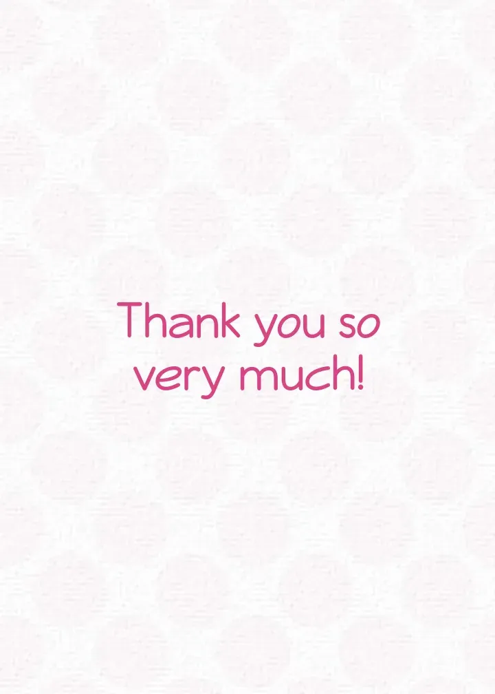 Polka Dots Thank You card inside right