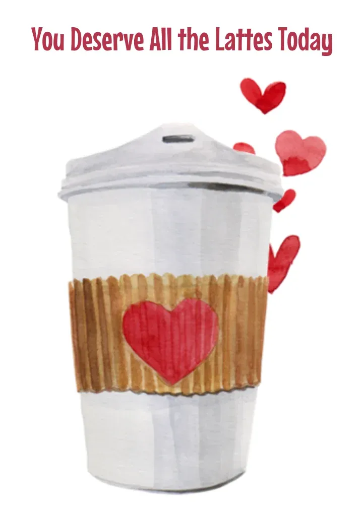 Boss's Day Latte card front