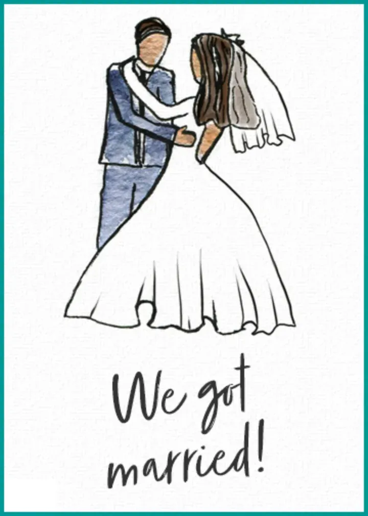 We Got Married! card front
