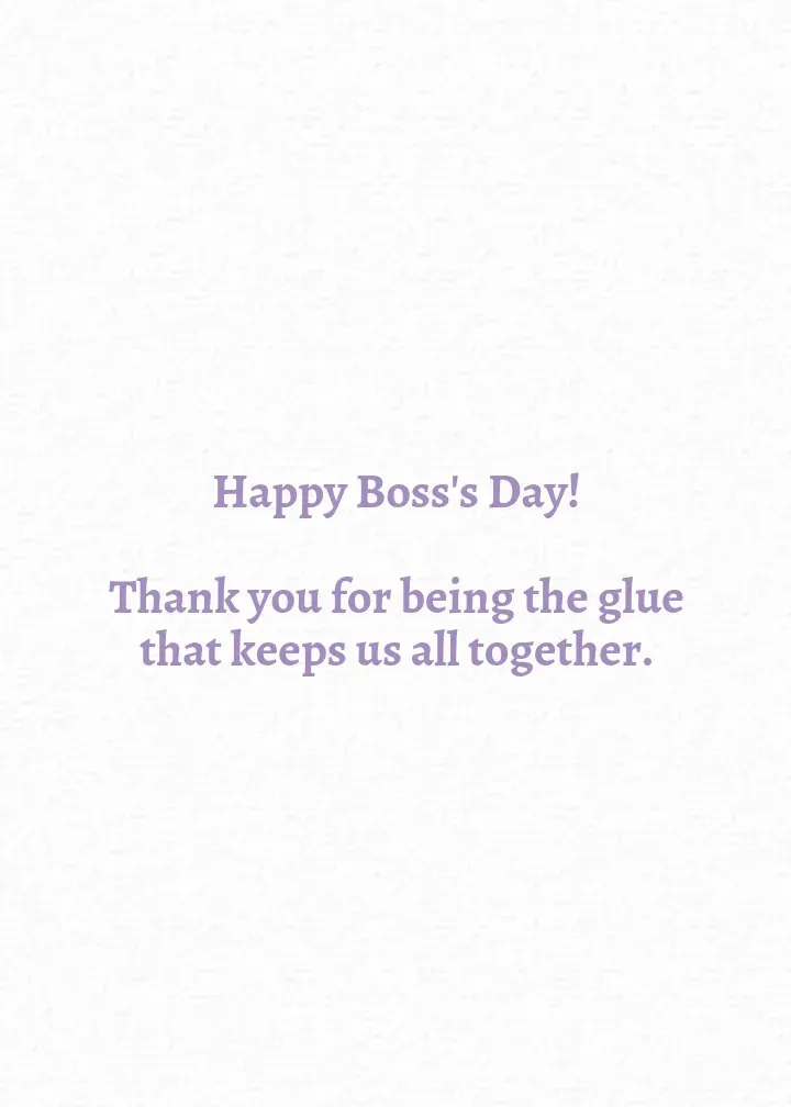 To Our Management Team card inside right