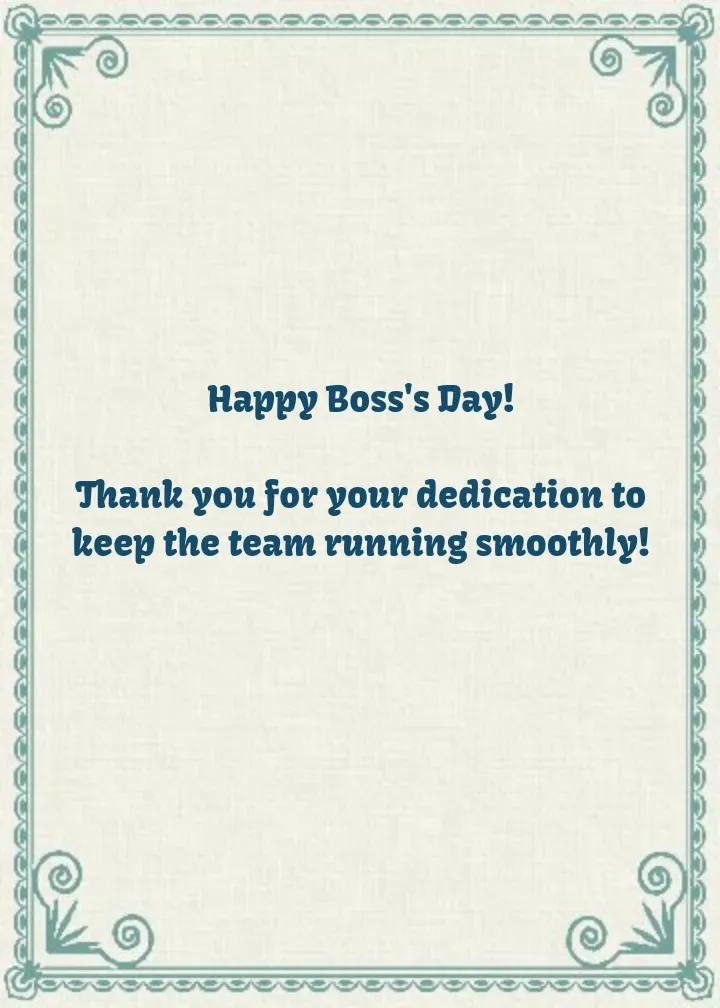 Manager Thank You card inside right