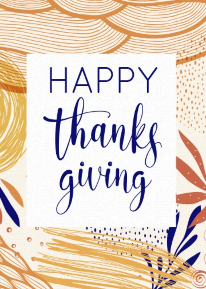 Abstract Thanksgiving card front