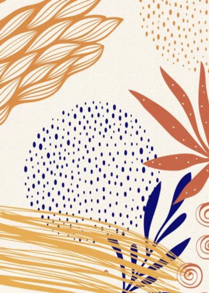 Abstract Thanksgiving card inside left