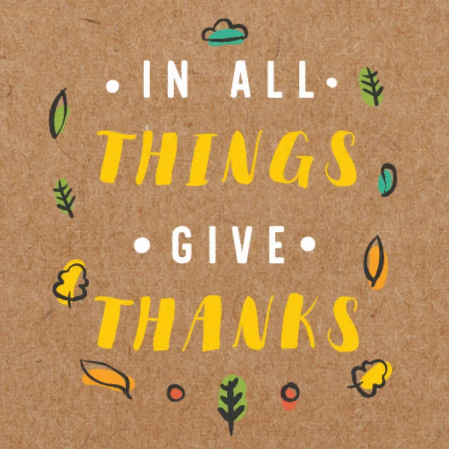 In All Things, Give Thanks card front