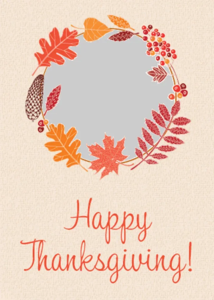 Rustic Thanksgiving Photo card front