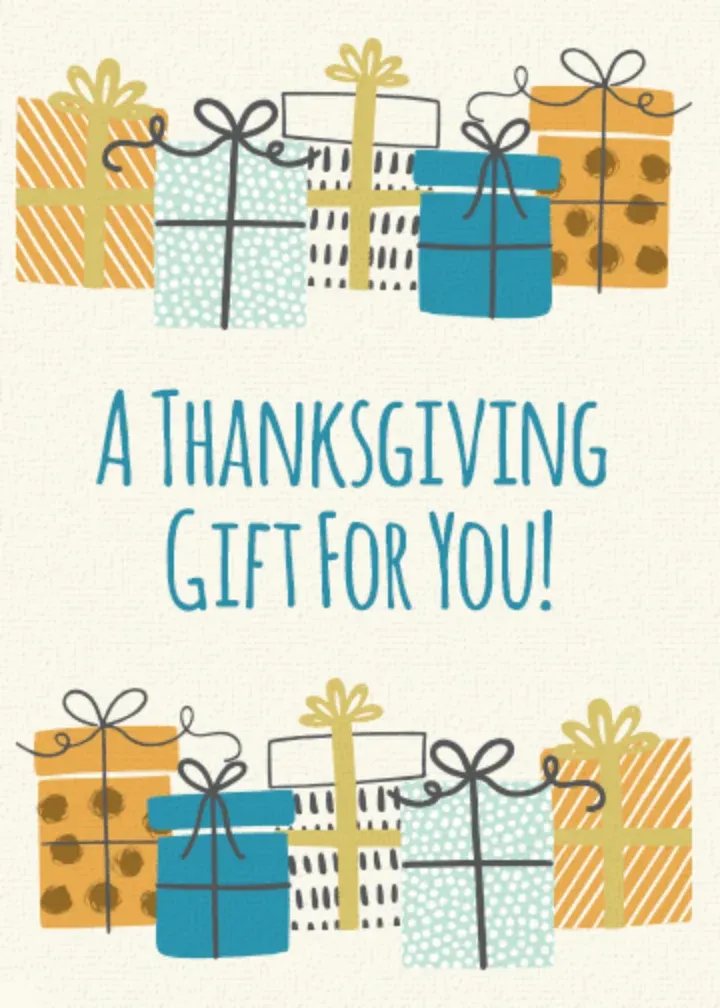 Thanksgiving Gift for You card front