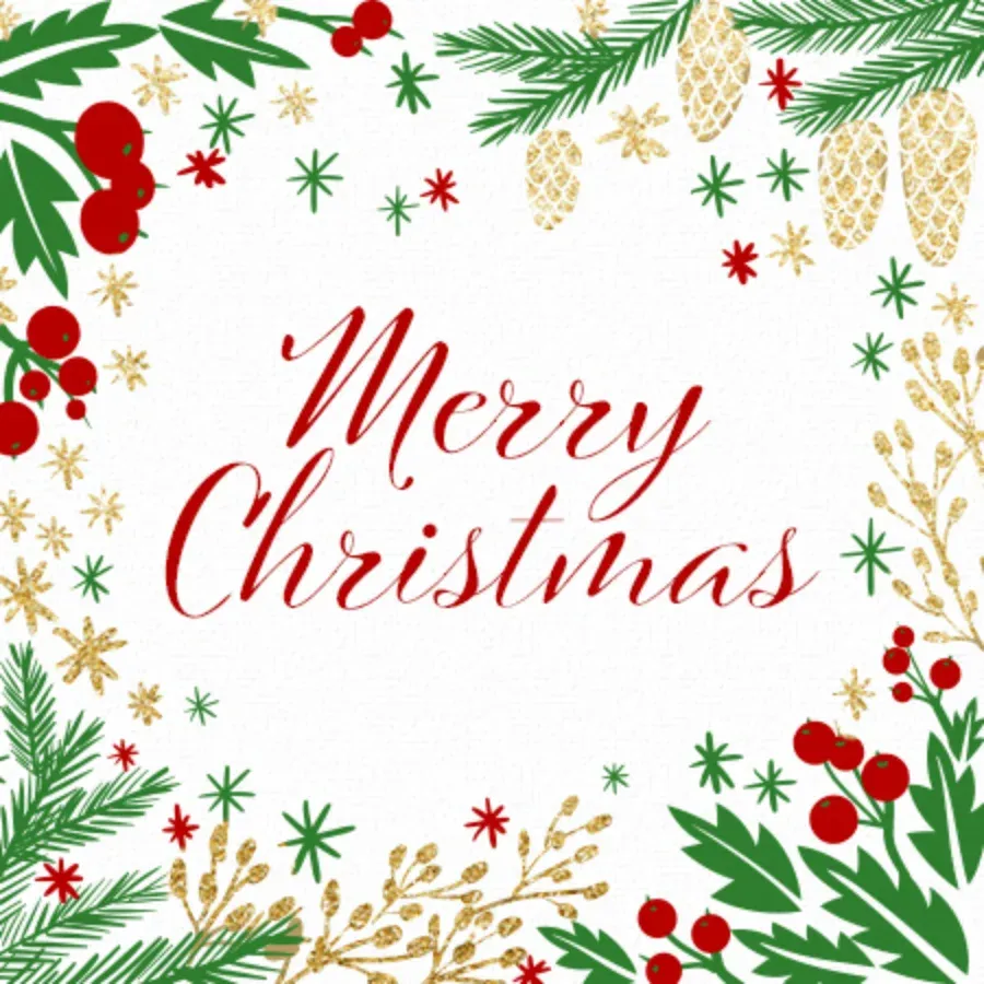 Whimsical Holly Berries card front