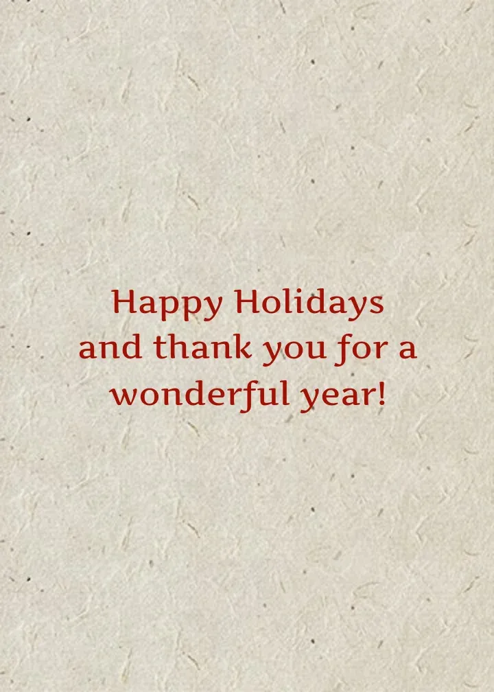 Holiday Thank You Wreath card inside right