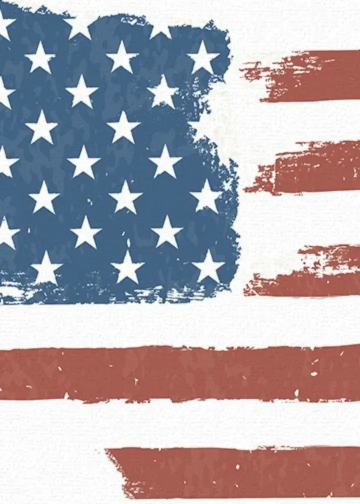 American Patriotic Heart card inside left