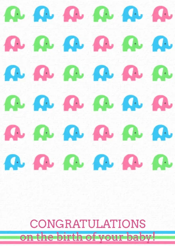 Baby Elephants card front