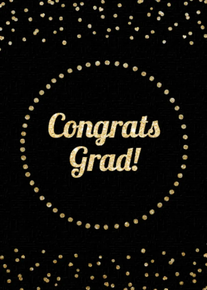 Graduation Gold Foil card front