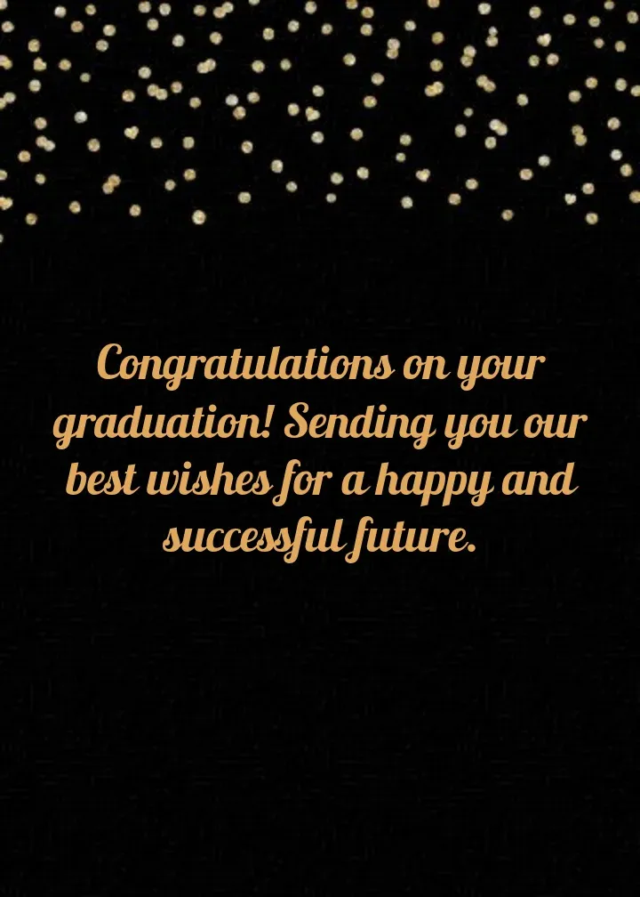 Graduation Gold Foil card inside right