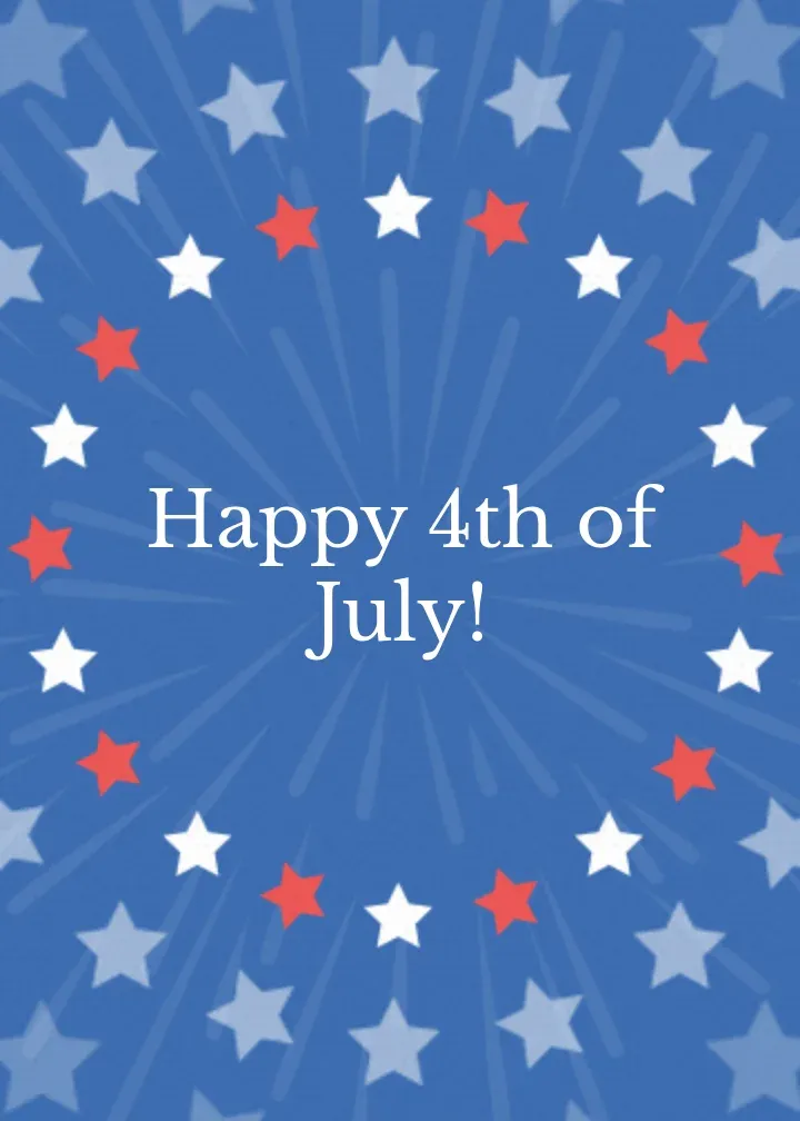 Fourth of July Fireworks card front