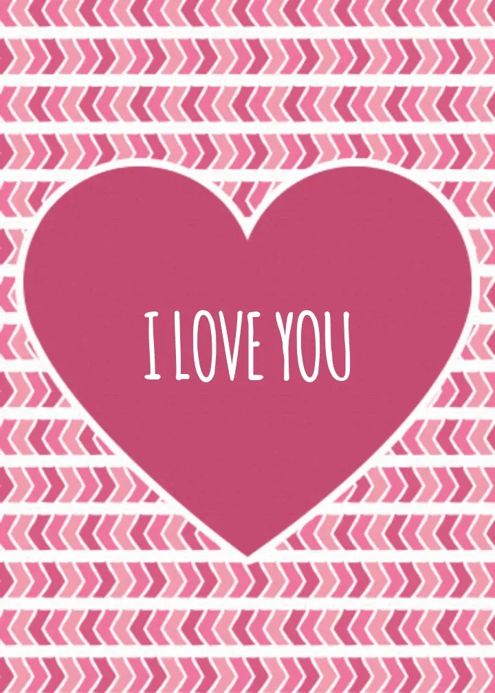 Zig Zag Heart card front