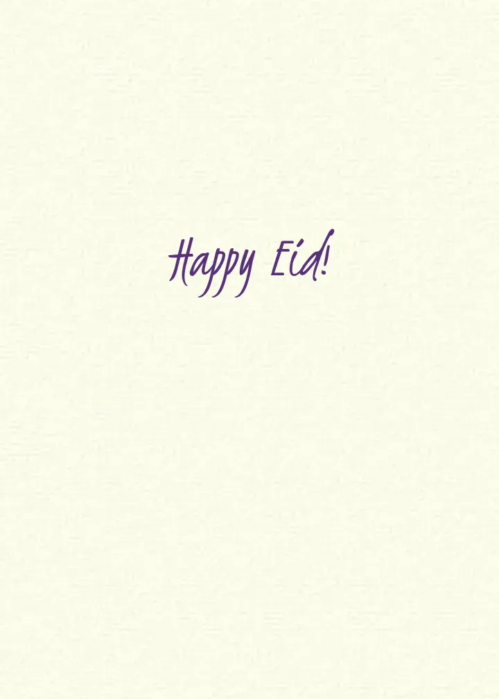 Happy Eid Photo card inside right