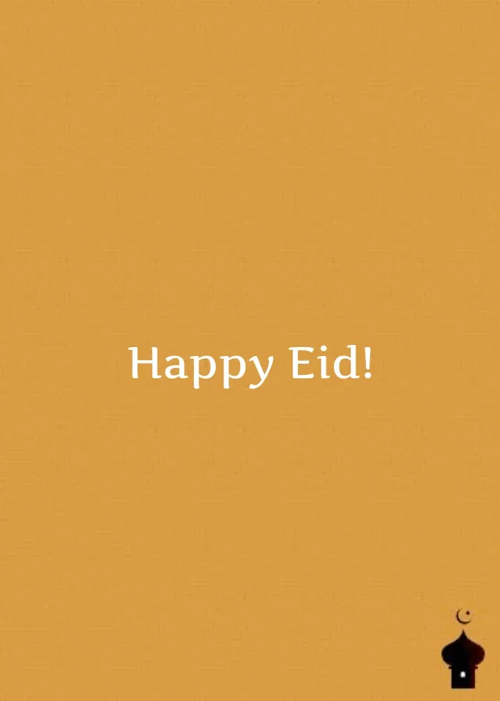Eid Mubarak card inside right