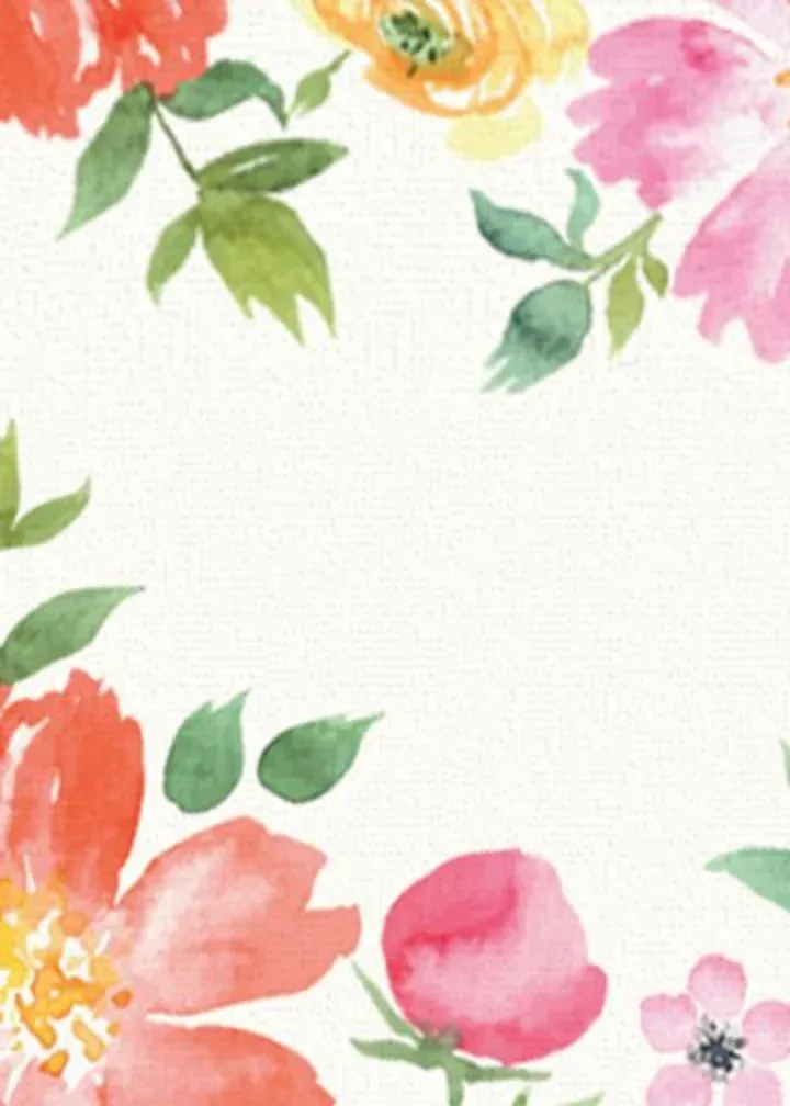 Watercolor Bouquet Thank You card inside left