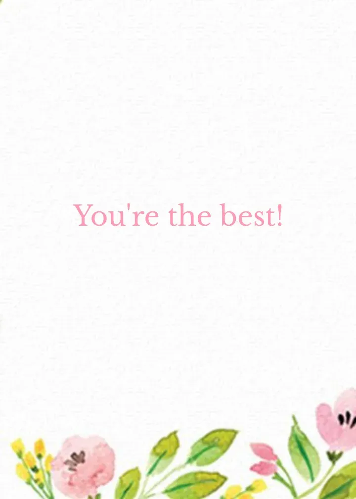 Spring Blossoms Thank You card inside right