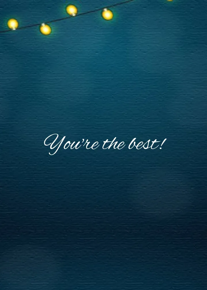 Evening Celebration card inside right